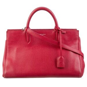 Saint Laurent YSL Small Cabas Rive Gauche 2Way Top Handle Tote Bag Purse